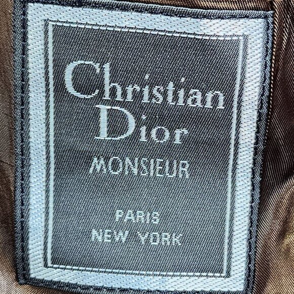 Vintage Christian Dior Monsieur Gray Pinstripe Wool Blazer Jacket Mens 42R - Picture 5 of 12